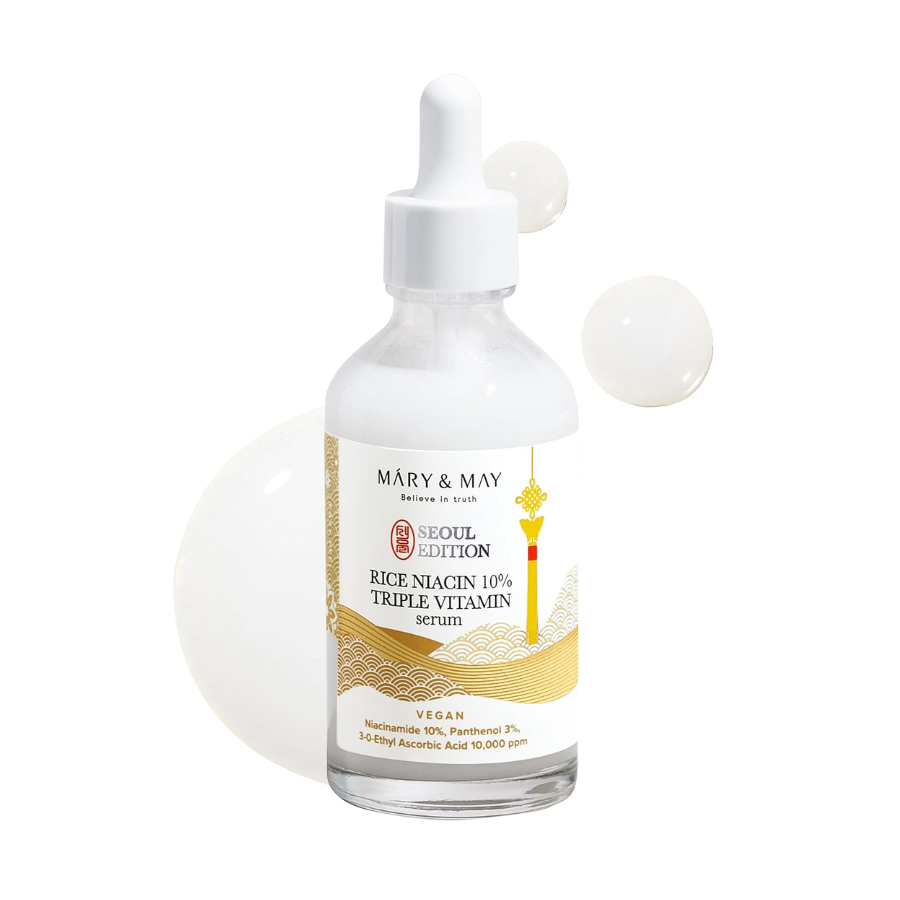 [MARY & MAY] Rice niacin 10% Triple Vitamin Serum 80ml Seoul Edition