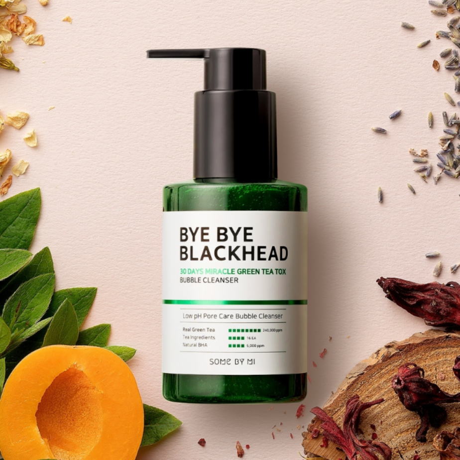 [SOME BY MI] Bye Bye Blackhead 30 Days Miracle Green Tea Tox Bubble Cleanser 120g