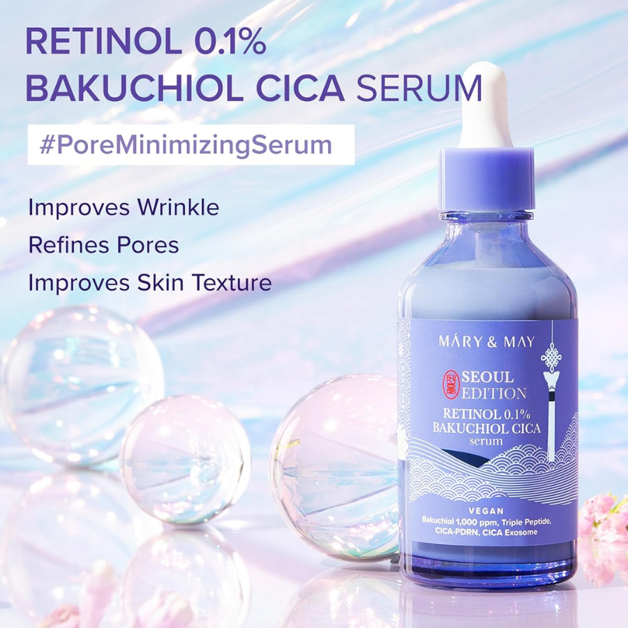 [MARY&MAY] Retinol 0.1% Bakuchiol CICA Serum 80ml